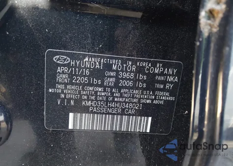 2017 Hyundai Elantra Gt from USA, damaged, VIN KMHD35LH4HU348021